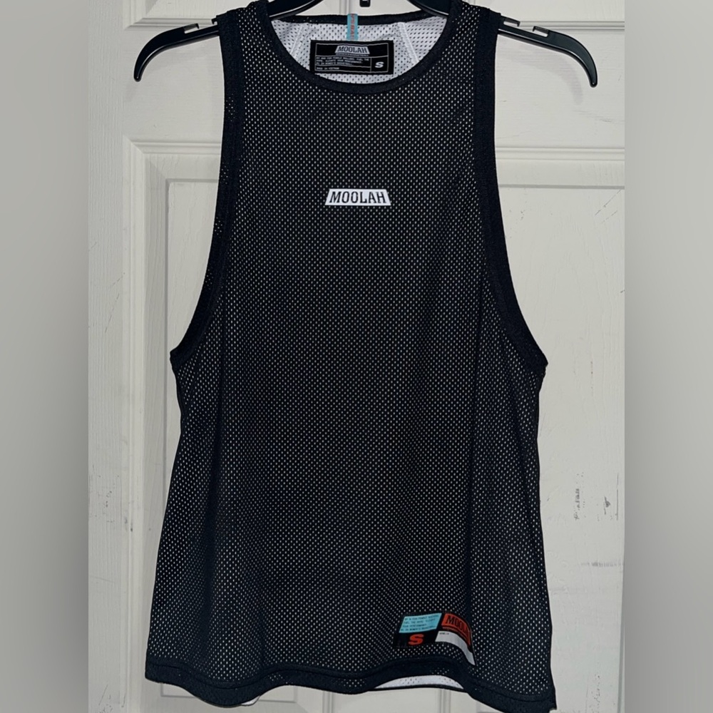 MOOLAH WOMENS BASKETBALL REVERSIBLE JERSEY TOP SIZE SMALL BLACK/WHITE